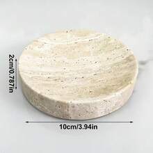 Wabi-Sabi Style Natural Marble Jewelry Tray, Nordic Style Non-Slip Vanity Storage Organizer - Beige - View 3