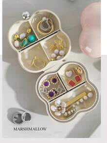 Travel Jewelry Organizer Bag With Independent Compartment Design, Portable Jewelry Box For Earrings, Studs, Bracelets, Necklaces, Exquisite Mini Jewelry Pouch Suitable For Travel, Vacation, Daily Use, Back To School Gift, Birthday Gift, Back To School Season - Multicolor - View 4