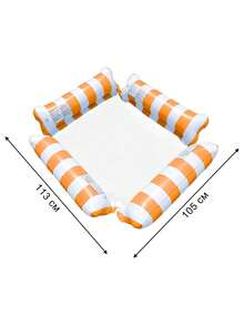 Oversized Inflatable Water Hammock, Striped 4-Tube Pool Float With Breathable Mesh Center, Portable Lounger For Adults, Pool, Beach & Summer Vacation - Water Sofa - View 12
