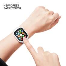 適用於 38/40/41/42/44/45/46/49mm 運動錶帶與錶殼,矽膠防水錶帶搭配保護殼套組,適用 全系列 - 白色 - 查看 5