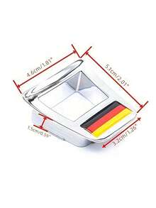 Universal Fit Steering Wheel Bottom Decorative Cover, German Flag Black Red Gold Logo Interior Modification Part, Glossy Interior Upgrade Accessory Decorative Sticker - A - View 5
