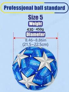 1pc Size 5 Standard Football, Indoor/Outdoor Universal, Match/Training Ball, Gift Inflatable PU Leather Multi-Color Team Sports Soccer Ball (Soccer Ball Shipped Deflated) - Multicolor - View 9