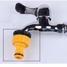 Sambungan Pipa Air Standar Eropa 1/2 inci, Bahan Baru ABS, Nipple Penghenti Air 4 Titik, Set 3-in-1 Konektor Cepat untuk Pistol Air - A - View 7