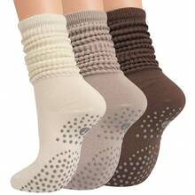 3/8 Pairs Women's Multi-Color Solid Pilates Yoga Socks, Breathable Dotted Grip Non-Slip, Suitable For Pilates, Yoga, Ballet, Sports And Home Use, All Season - Multicolor - View 11