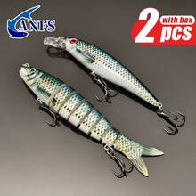 ANFS 2pcs Fishing Lures Mixed Design - Realistic Artificial Lures Swimming Lures For Freshwater And Saltwater Fishing - Multicolor - View 6