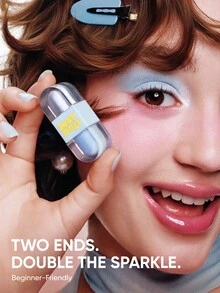 JUDYDOLL DUO EYE TINT Dual-End Liquid Eyeshadow Mini Limited Edition Pocket Candy Series Matte Shimmer Glitter Highlighter Colorful Long-Lasting Pigmented - 01 Peach Milk Tea - View 7