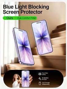3片裝 高清透明鋼化玻璃螢幕保護貼，適用於 iPhone 17，附絲網印刷黑色邊框，9H 硬度，防摔防刮，兼容 18 Pro/18 Pro Max/16/17/15/14/13/12/11 系列，手機配件，兼容手機殼，日常必需品 - 無色 - 查看 3