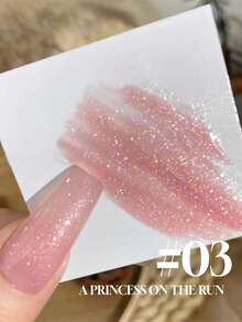 Cat Kuku Seri Runaway Princess 2026 Terbaru, Populer, Glitter Halus, Gradien Putri Duyung, Warna-warni - MultiWarna - View 8