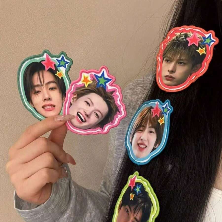 Cor/Tis Idol Fan Merchandise Cute Kawaii Hair Accessories Bangs Stickers Idol Support Fan Gift - Multicolor - View 1