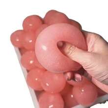 Peach Ice Cream Squishy Toy, Shapeable, Crystal Clear Jelly Texture, Adult Stress Relief - 彩色 - 查看 5