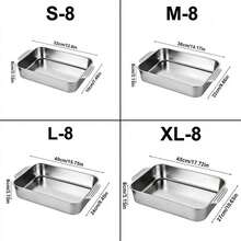 Stainless Steel Fish Roasting Pan - Suitable For Oven, Easy To Clean, Ideal For Home Kitchen, Commercial Restaurant And Camping - Oval - Multicolor - View 11