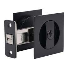 Square Sliding Door Lock Privacy Barn Pocket Door Entry Lock Zinc Alloy Latch - Square - View 7
