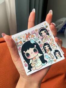 Cute Little Jade Yuy Cartoon Creative Stickers, Ins Style Japanese Retro Stickers, DIY Decoration Essential For Phone, Tablet, Planner, Camera, Laptop, Student Planner Material, Gift For Best Friend - Multicolor - View 7