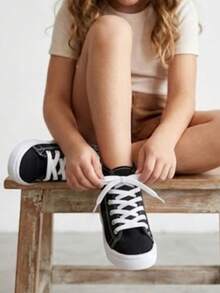 Kids Tennis Shoes - Black - View 3