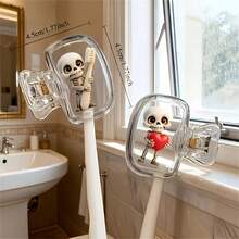 2pcs Portable Toothbrush Holders, Featuring "Hand-Holding Toothbrush Skeleton Hand" Design, Suitable For Home And Travel Use. Comes With Protective Covers For Easy Storage And Organization. An Ideal Choice For Home And Travel, A Stylish And Durable Oral Care Accessory. - A - View 9