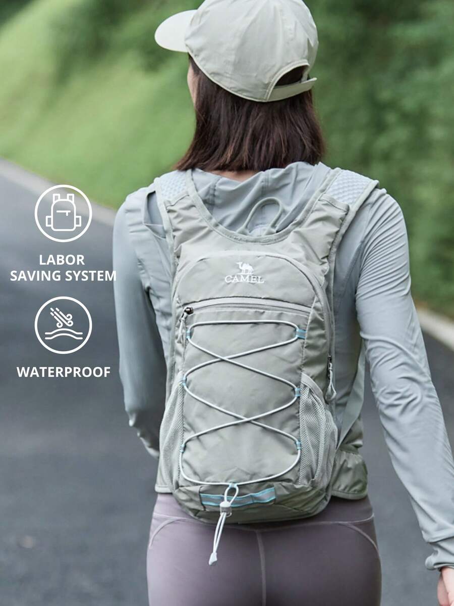 CAMEL CROWN Lightweight Outdoor Backpack, Portable Hiking Backpack, Suitable For Trekking, Hiking, Travel And Sports - Light Grey - View 1