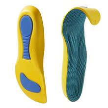 Arch Support Shock Absorbing Breathable Shoe Insoles For Daily Sports Walking - Yellow - View 4