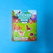 1pc Reusable Sticker Activity Book Set, Travel-Friendly Sticker Game Book, Multi-Scene Themed Travel Sticker Activity Book With Reusable Stickers, Fun Scene Game Book Collection - Multicolor - View 9