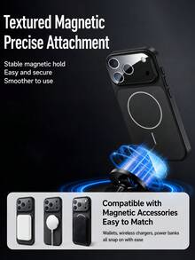VRNOEI Popular Matte Ultra-Smooth Touch Phone Case Compatible With IPhone 17 Pro Max 11 12 13 14 15 16 Pro Max Large Lens Camera Protection Anti-Scratch Anti-Fingerprint Wireless Charging Shockproof Phone Case - Orange - View 5