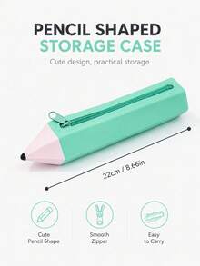 Personalized Silicone Pencil Case, Customized Name Pencil Bag, Large Capacity Stationery Storage Bag With Zipper, Suitable For School, Office And Travel, Washable Storage Bag, Suitable For Students, Teachers And Office Workers, Back To School Gift - Multicolor - View 6