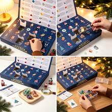 24-Day Christmas Countdown Advent Calendar With 24 Natural Raw Crystal Gemstones, Rock Mineral Specimen Assortment, DIY Collectible Educational Scienc - Christmas Countdown Box - View 3