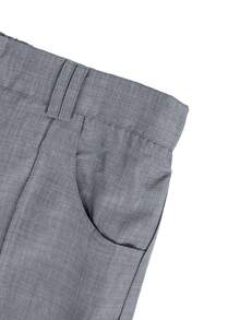 Officeau Men's Casual Dress Pants, Spring/Autumn, Fashionable Versatile Wide Leg Long Trousers With Drape For Commuting And Travel - Grey - View 4
