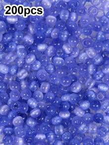 4mm 200pcs Cat Eye Glass Seed Beads, Colorful Round Spacer Beads For Jewelry Making DIY Bracelets, Necklaces, Earrings Handmade Accessories - Cat's Eye - View 13