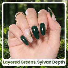 Beetles 6 Colors Forest Whisper Green Gel Nail Polish Set, Green Gel Polish Kit, Soak Off UV LED Summer Nail Art Manicure - 6 Colors Forest Whisper Green - 查看 3
