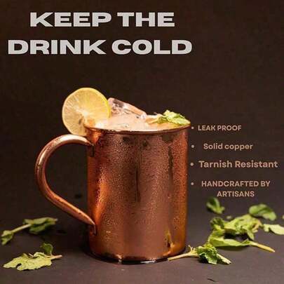 5pcs Moscow Potato Copper Cups, Antioxidant, Easy To Clean, Drop Resistant And Durable. Moscow Potato Copper Cup Is Suitable For Christmas, Thanksgiving, Home Bars, Living Rooms, Kitchens, Restaurants, Summer, Spring And Autumn Seasons.