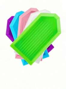 5pcs Multi-Color Plastic Diamond Painting Bead Sorting Trays, Easy-Pour Design Craft Jewelry Storage Box, DIY Diamond Painting Supplies And Tools - A - View 4
