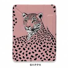 GIIPPA Capa Protetora Estampa de Leopardo Rosa Claro & Preto, Capa Magnética Destacável com Dobra em Y à Prova de Choque, Compatível com iPad Mini 6/7, Air 2/3/4/5/11/13, 5/6/7/8/9/10/11, Pro 10.5/11/12.9, Presente Perfeito para Namorada, Dia dos Namorados, Volta às Aulas, Escritório, Natal, Halloween, Ação de Graças, Temporada de Casamentos, Estética Minimalista Estrela Campus Escritório Feriado - Multicolorido - Visão 7