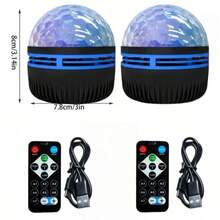 Starry Night Light Projector With Remote Control - Adjustable LED Desk Lamp, Aurora Effect, Starry Vortex Effect, Water Ripple Effect, USB Powered, Polished Plastic Surface, Perfect For Bedroom And Living Room Decor, Living Room Lighting | Sky Theme Decor | USB Powered Lamp, Bedroom Lighting - Multi-color light - View 15