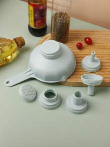 7pcs Multi-Function 7-In-1 Funnel Set, Multi-Diameter Detachable Nozzles With Filter Mesh Kitchen Oil Sauce Liquid Powder Dispensing Tool, Universal Large And Small Diameter Filling And Filtering Tool - View 4