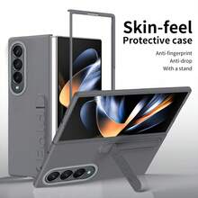 Funda para teléfono Galaxy ZFold3/Fold4/Fold5/Fold6/Fold7/Fold8/Fold8Ultra/W26 con diseño de marco de protección de lente, versátil y de moda, funda para teléfono con soporte, funda para teléfono de unicolor - Multicolor - Ver 32