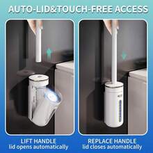 2026 New Disposable Toilet Brush Set, Wall-Mounted No-Dead-Angle Cleaning Brush, Replaceable Brush Head, Contactless Cleaning, Bathroom Household Cleaning Tool, Suitable For Cleaning Toilet, Bathroom, Bathtub, Swimming Pool, Perfect For Back To School Season Gift - Multicolor - View 7