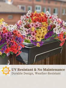 8/6/4/1 Bundles künstliche Blumen für Innen- und Außenbereich, künstliche Blumenpflanzen, für Innen- und Außenbereich, Garten, Veranda, Blumenkasten, Zuhause, Hochzeit, Landhausdekor, künstliche Blumen für Außenbereich, UV-beständige künstliche Kunststoffblumen, künstliche Pflanzen zur Dekoration, hängende P - Verschiedenfarbig - Übersicht 5