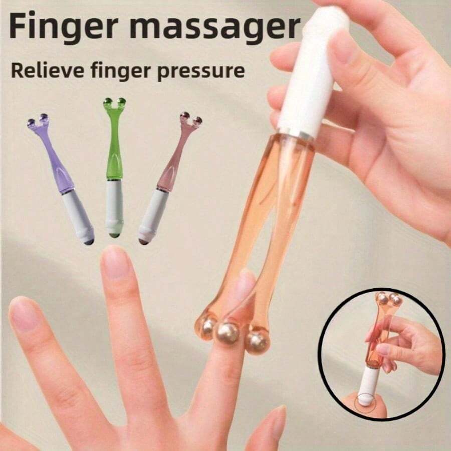 2pcs Finger Massage Roller, Multi-Function Joint Massager, Tool To Relieve Hand, Palm And Finger Pressure - Multicolor - View 1