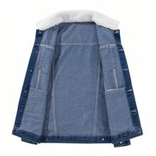 Men's American Vintage Long Sleeve Denim Jacket, Autumn Style - Medium Wash - View 5