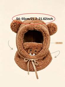Cute Bear Hat, Autumn/Winter Cycling Ear Protection Mask Scarf All-In-One Plush Ushanka - Multicolor - View 6