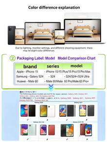 高品質磨砂黑手機殼，配對比色編織腕帶，適用於 S24 S25 Ultra S24 Plus A12 A13 A14 A23 A52 A34 A54 S20 FE S21 FE S23 Ultra / Apple 17/17 Air/17 Pro/17 Pro Max，防震防摔全相機保護殼，極簡腕帶，純色磨砂保護套 - 黑色 - 查看 6