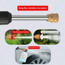Pistola de limpieza profunda de alta presión. hidrolavadora para autos,Pistola de lavado de coches, hidrolimpiadora eléctrica inalámbrica con boquilla, batería de 48 V, cargador, depósito de detergente, manguera de 5 m, adecuada para lavar coches, jardines, patios, puertas y ventanas, color negro. - Tipo de Enchufe A USA (110-127V) - Ver 6