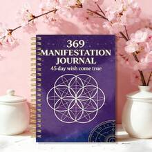 1本 A5 369顯化日記本，可撕頁，金箔封面，3-6-9吸引力法則筆記本，極簡螺旋裝訂，適合成人，追求大目標與日常使用的理想禮物 - 多色 - 查看 6