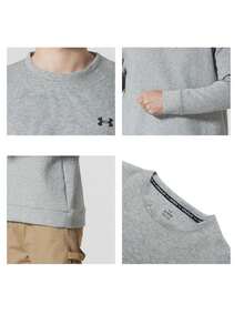 Under Armour Men's Simple Crew Neck Comfortable Sweatshirt Casual Top Daily Outdoor Grey Sportswear 1381688-011 - Grey - View 11