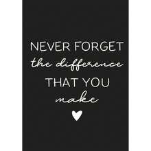 1本 5.5x8.3 英吋螺旋筆記本「Never Forget The Difference You Make」勵志日記本，極簡黑色封面，適合送給老師/同事/上司的感謝禮物，退休告別紀念品 - 黑白 - 查看 8