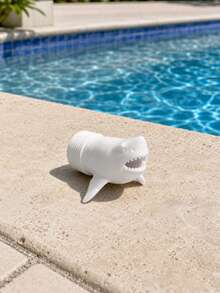 1pc/Set 3/4" Adjustable Spray Flow, Easy Install ABS Shark Head Pool Fountain, Summer Blue/White/Black Shark Shaped Pool Waterfall Nozzle, For Intex Drain, Above Ground Pool, Backyard, Garden, Spa And Outdoor Summer Decoration - Multiple Colors - View 8