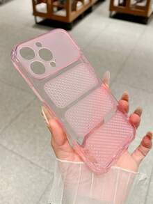 CteGlodrix 透明粉色散熱手機殼，Instant Transformation 17 TPU 中空散熱軟殼，相容 Apple 17 16 15 14 13 12 11 Pro Max Plus 系列，適合夏季使用，高溫天氣使用 - 粉色 - 查看 4