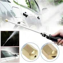 High-Pressure Cleaning Spray Gun, Handheld Water Gun, Watering Spray Cleaning Tool, Suitable For Cars, Gardens, And Courtyard Water (Black Spray Gun + 2 Nozzles + 1 Black Connector) - Black Water Gun Set - View 9