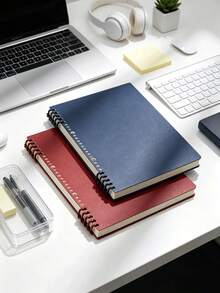 Cirelle 1PC Retro A5 Loose-Leaf Notebook, Thick Detachable Refillable Journal For School Student, Simple Aesthetic Stationery, Back To School Gift - Style 1 - View 7