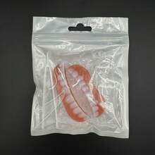 1 Set Dekorasi Gigi Plastik (Hanya untuk Dekorasi) Cocok untuk Pesta Halloween, Pertunjukan, dan Cosplay - Merah - tas dan kotak plastik - View 8
