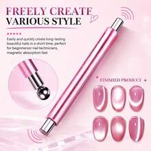 3Pcs Multi Function Shimmer Nail Styling Kit, For Heart Hollow Wide Light Nail Patterns - Multicolor - View 2